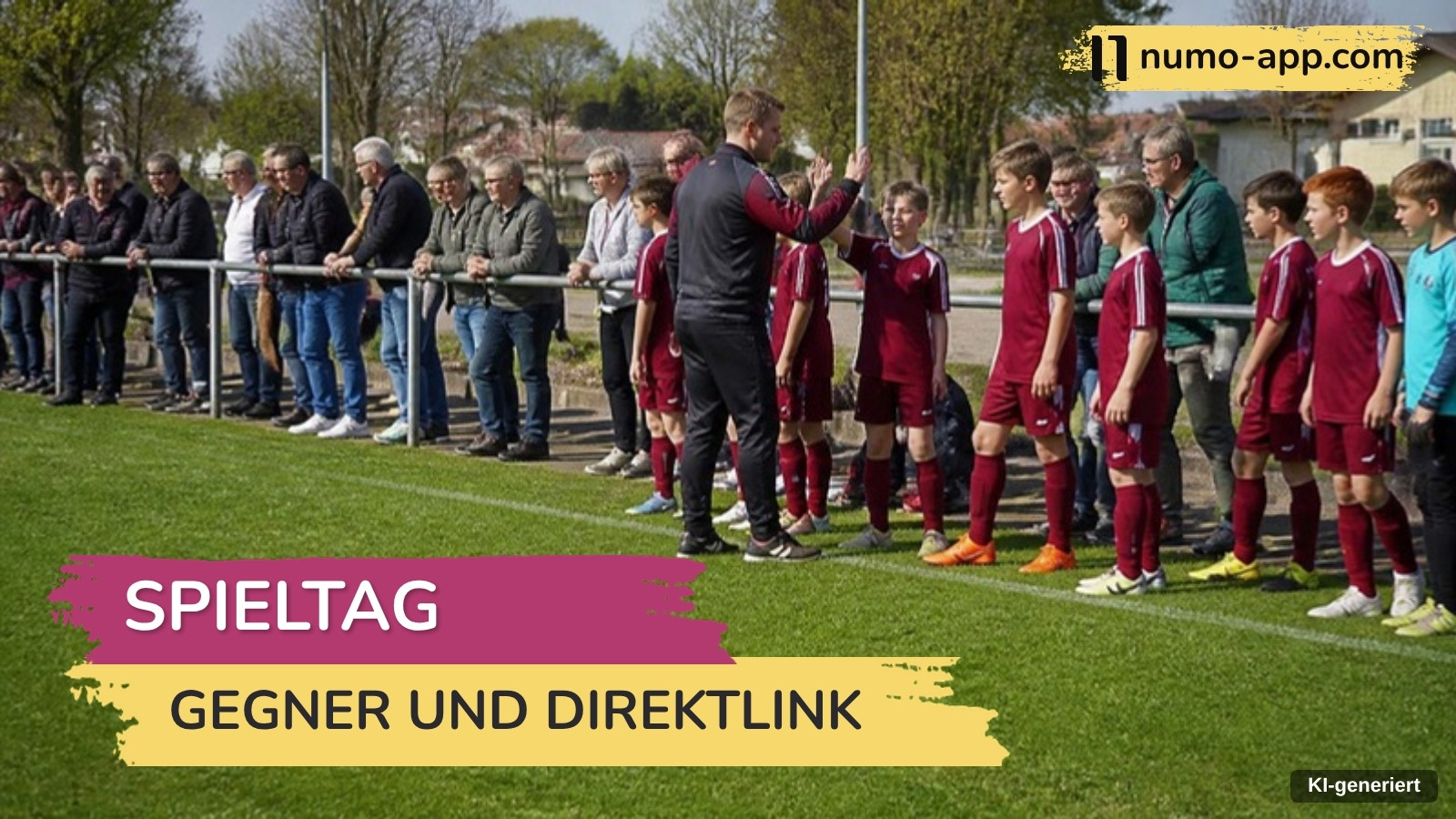 Spieltag anlegen: Heim, Auswärts, Gegner und Direktlink